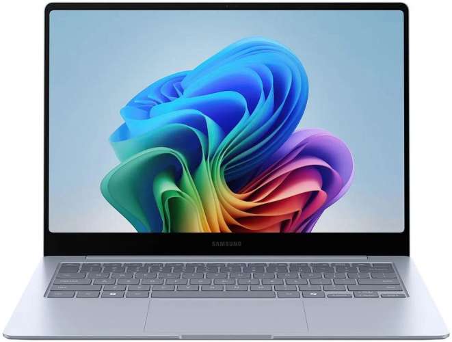 Ноутбук Samsung Galaxy Book 4 Edge NP940 14", AMOLED, Qualcomm Snapdragon X Elite X1E-80-100 3.4ГГц, 12-ядерный, 16ГБ LPDDR5x, 512ГБ SSD,  Qualcomm Adreno, Windows 11 Home, светло-голубой [np940xma-kb